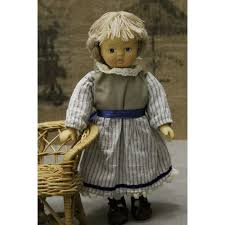 Pretty Fabric doll 9 inches Head and hands bisque. For Sale ...