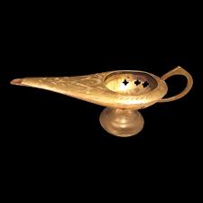 Vintage Brass Copper Ornate Floral Teapot Oil Pitcher Genie ...