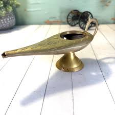 Brass Genie Lamp Incense Burner Ashtray - Arabian Nights ...