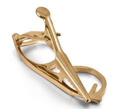 Gold Tie Clip Optical Glasses Glass Wayfarer Wedding Bar ...