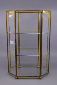 Sold at Auction: VINTAGE FOOTED TABLE TOP BRASS AND GLASS ...