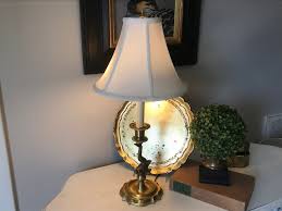 Vintage Brass Lamp W/shade - Paul Hanson Brass Koi Fish ...