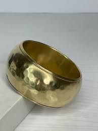 8" Hammered Brass Bangle Bracelet | eBay