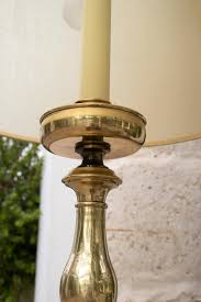 1970's Spanish Bronze Candleholder Table Lamp For Sale at ...