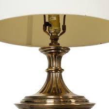 Vintage STIFFEL Brass Urn Lamp on Fluted Column Base ...