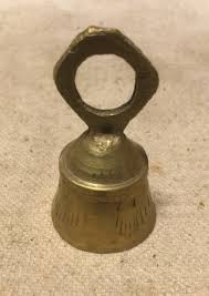 Small Vintage Decorative Etched Miniature Solid Brass Bell ...