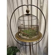 1930s Hanging Bird Cage Made Brass | Chairish