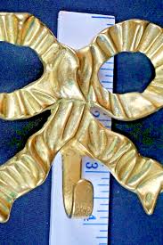 Beautiful Brass Ribbon with Hook 4"x4" | eBay