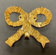 Brass Bow Wall Hook Picture Hanger Decor Hollywood ...