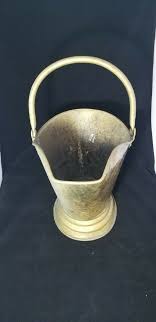 Vintage Brass Coal Skuttle Bucket with Handle | eBay
