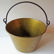 Antique Brass Bucket Unmarked 8" | eBay