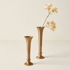 Flannery Scalloped Brass Bud Vase – Magnolia