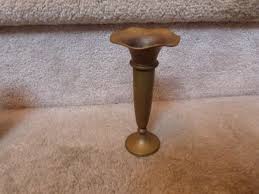 VINTAGE Art Nouveau Bronze Flower Ruffle Edge Bud Vase Weighted Touchmarks 5.5" | eBay