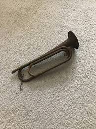 ANTIQUE MILITARY BRASS BUGLE - STAMPED US REGULATION USA ...