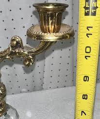 Vintage Gold Hollywood Regency Candlestick Holder 3 Arm ...