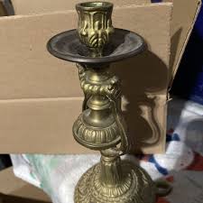 Antique Church Alter Use Upright Pendulum Brass Candlestick ...