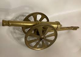 VINTAGE TOY LEONARD SILVER MFG 11 1/2" LONG BRASS CANNON | eBay