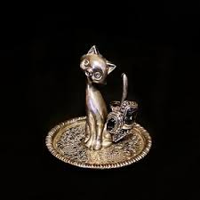 Vintage 1992 International Silver Co. Cat Zinc Alloy Silver Ring Holder - Etsy India