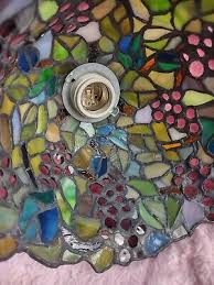 Vintage quoizel collectibles leaded stained glass grapes pendent ceiling lamp | eBay