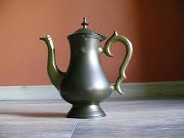 Vintage Brass Tea Set, Four Piece Teapot Sugar Bowl Creamer ...