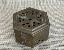 Vintage Brass Box--brass Cricket Box--octagon Brass Box--trinket Box--3x3 Pierced Brass Box--small Jewelry Box - Etsy