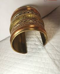 Vintage Statement Brass/Copper/Gold/Silver Cuff Bracelet 3 ...