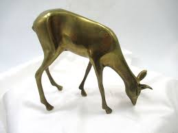 Vintage Solid Brass Deer Figurine Decor Made in Korea | eBay
