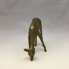 VTG Solid Brass Spotted Fawn Deer Grazing Figurine 4.5”x5” Made In Korea | eBay Australia