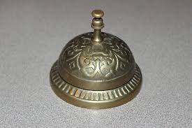 Vintage Art Deco Brass Hotel Desk Service Bell | eBay