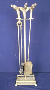 MID CENTURY MODERN BRASS HORSE HEAD FIREPLACE TOOLS | eBay