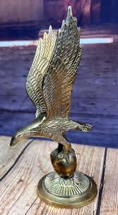Vintage Brass Eagle Landing Figurine | eBay