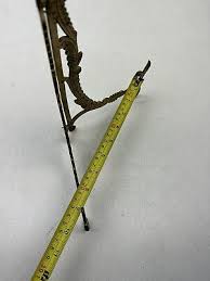 Vintage Ornate Solid Brass Folding Easel Plate Picture Frame Stand Scroll Leaf | eBay