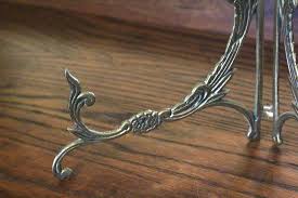 Ornate Solid Brass Easel Book Picture Vintage Plate Holder Display Stand 10" H | eBay