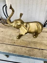 1960s Large Brass Elephant | Chairish