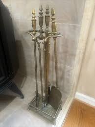 Vintage Gold Fireplace Tools w 4 Tools | eBay
