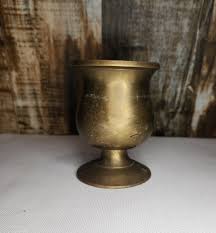 Vintage MCM Brass Mortar No Pestle Alter Cup Chalice Goblet Vase | eBay