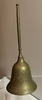 Vintage Brass Handheld Teachers 6” Bell with Decorative Markings | eBay