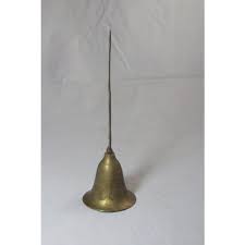 Vintage Brass Bell Etched Intricate Handle Open Work Brass India Bell | Chairish