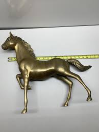 Vintage Large Brass Horse Statue Figurine 19” Tall 21” Long VTG Decor | eBay Australia