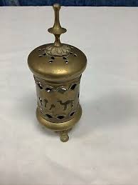 VINTAGE BRASS INCENSE BURNER CAMEL PALM TREE CUTOUTS (B4) | eBay