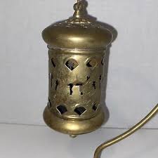 Vintage Boho Hanging Tea Light Brass Lantern With Camels ...