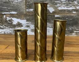 Vintage Brass Bud Vase Trio - Mid Century Modern Candle ...