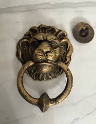 Large Heavy Unique Vintage Solid Brass Golden Color Lionhead Lion Head Door Knocker or Door Handle 9" X 6" Overall Length - Etsy Canada