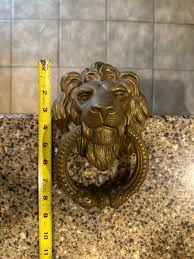Vintage Large Brass Lion head door knocker