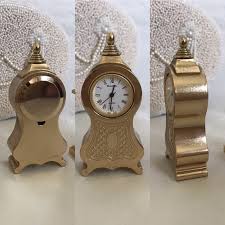 Bulova | Accessories | Sale Bulova Miniature Brass Quartz Clock Rare | Poshmark