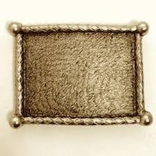 Braid Edge Belt Buckle, Rectangle, Antique Silver, Green ...