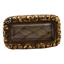 The 45th Street: Antique Georgian Mourning Brooch in Yellow ...