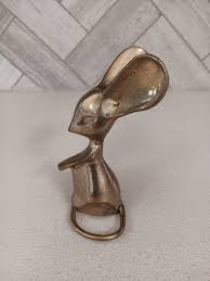 VTG Solid Brass Mouse Large Ears Paperweight Sculpture ...