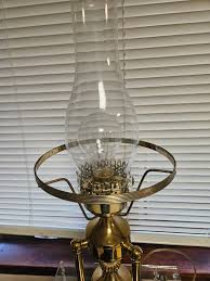 Vintage bass lamp with green glass shade