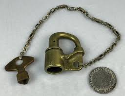 Sold at Auction: Antique New York Central System Obsolete Brass RACO Railroad Signal Padlock & Key